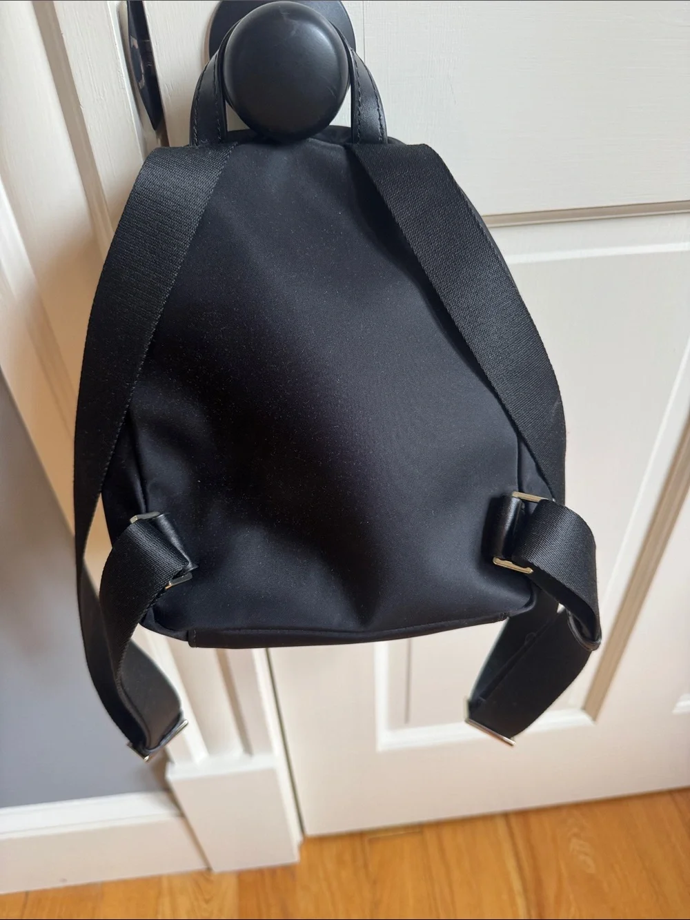 kate spade Black Mini Nylon Backpack with Gold Hardware